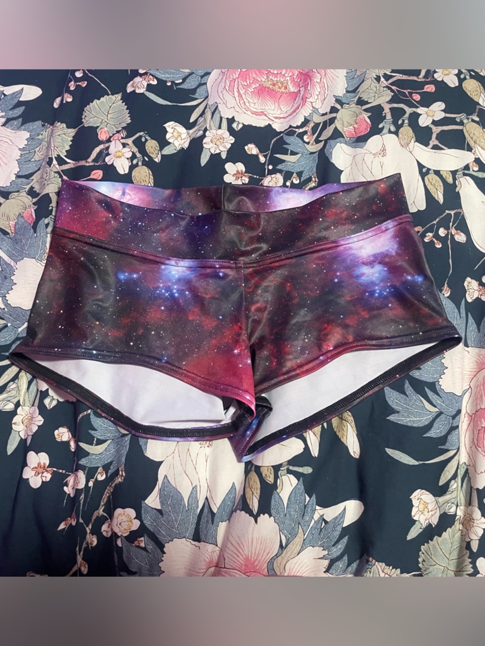 BlackMilk Purple Galaxy Short Shorts